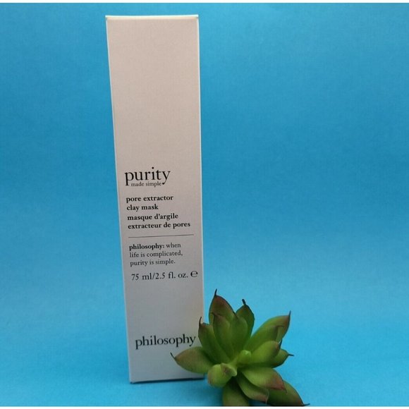 Philosophy Purity Made Simple Pore Extractor Clay Mask, 2.5oz, NEW - Picture 4 of 6